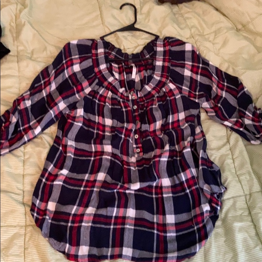 Plaid blouse